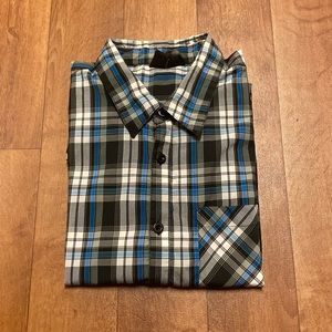 Rusty Button Down Plaid Shirt